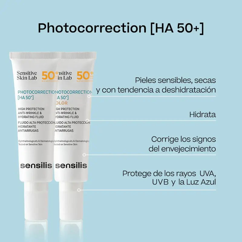 Sensilis Photocorrection [Ha 50+] Moisturising & Anti-Wrinkle Colour 50Ml
