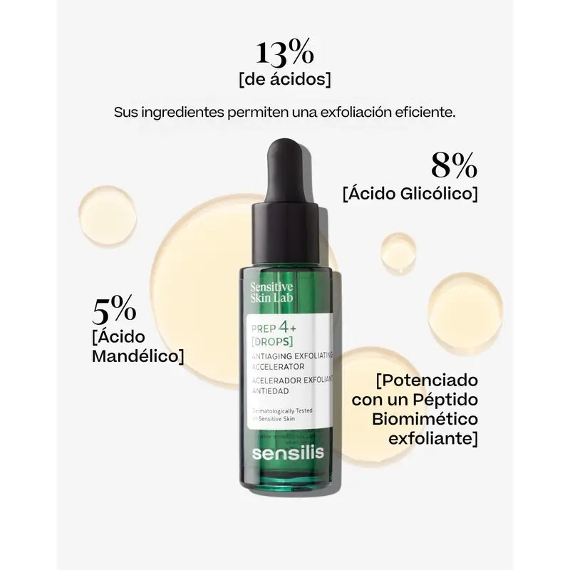 Sensilis Prep4+ Drops Anti-Ageing Exfoliating Accelerating Serum 30 Ml