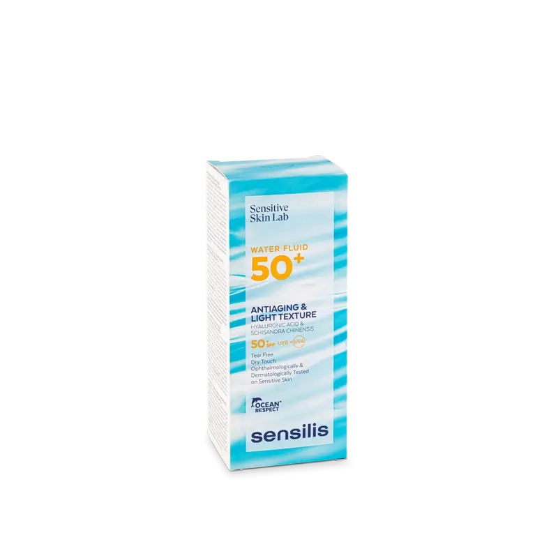 Sensilis Water Fluid SPF 50+ Ultrafluid Anti-Aging with Hyaluronic Acid and Schisandra Chinensis, 40 ml