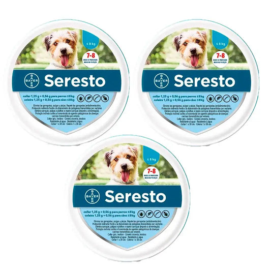 Seresto Dog Collar -8Kg Small Pack 3 units