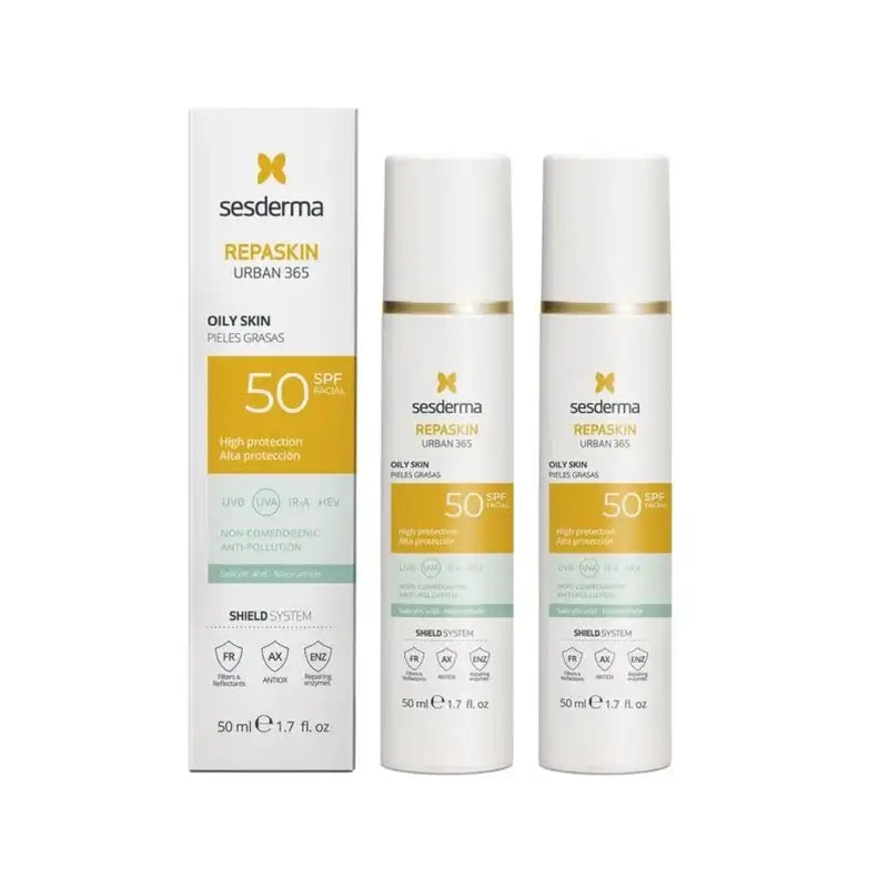 Sesderma Repaskin Urban 365 Oily Skin, 2X50 Ml