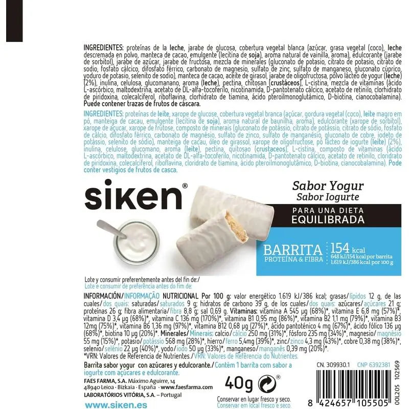 Siken Yoghurt Substitute Bar 40g