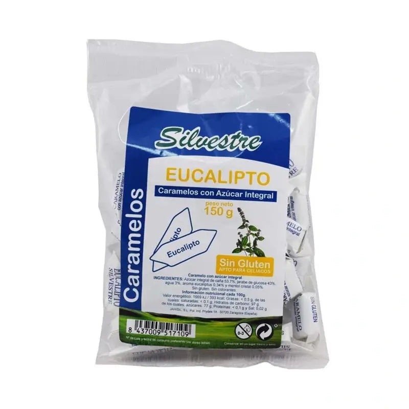 Silvestre Eucalyptus Sugar Cane Candies 150Gr.