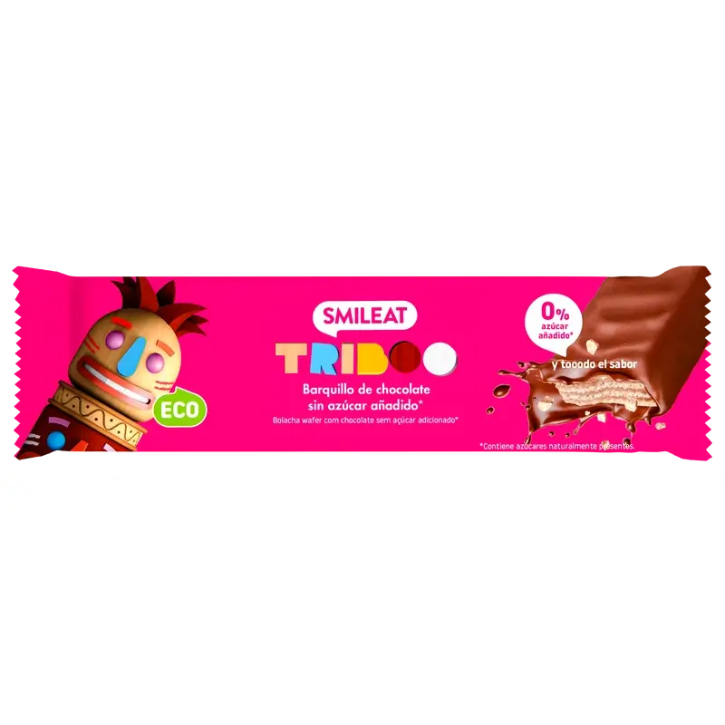 Smileat Chocolate Coated Wafer , 40 gr ECO