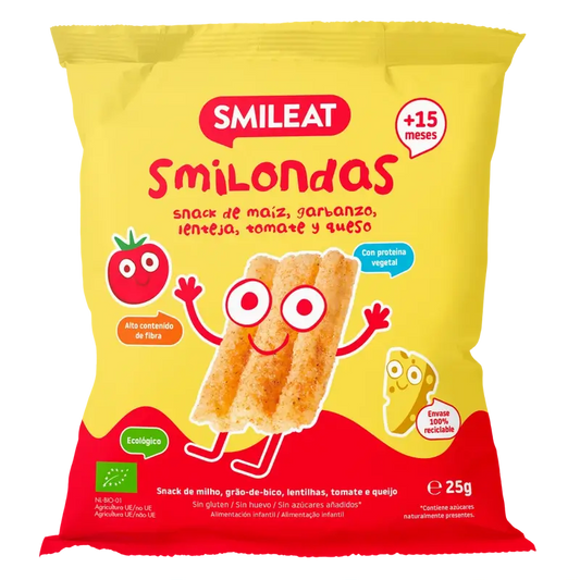 Smileat Smilondas Corn, Vegetables, Tomato & Cheese Snack , 25 grams
