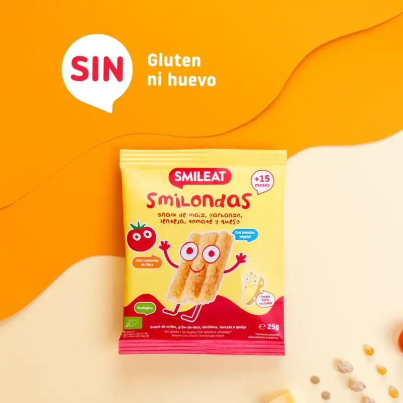 Smileat Smilondas Corn, Vegetables, Tomato & Cheese Snack , 25 grams