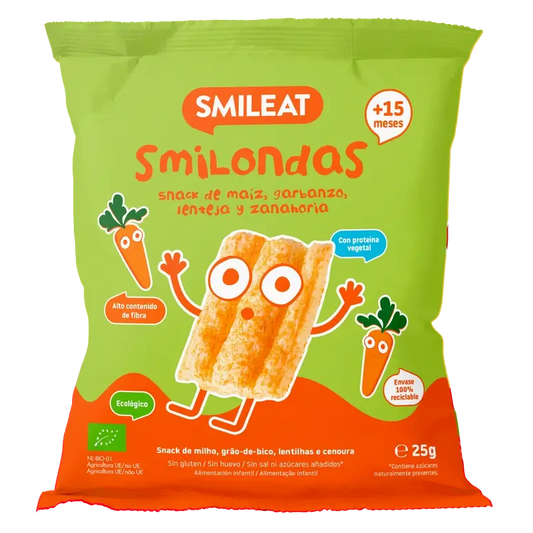 Smileat Smilondas Corn, Vegetables & Carrot Snack , 25 grams
