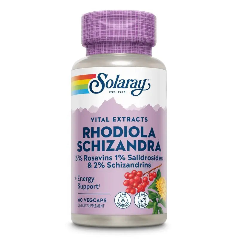 Solaray Schizandra & Rhodiola , 60 capsules of 500 mg