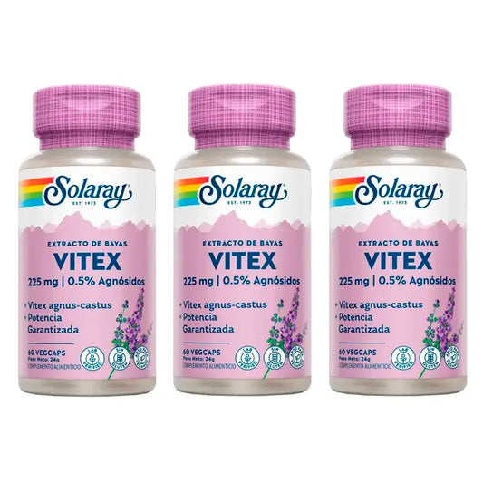 Solaray Vitex (Chasteberry) Pack 3 x 60 Capsules