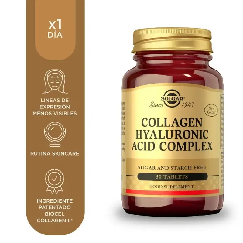 Solgar Hyaluronic Acid Complex With Collagen, 2X30 Tablets
