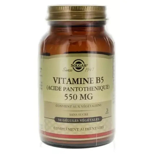 Solgar Pantothenic Acid 550mg, 50 Capsules