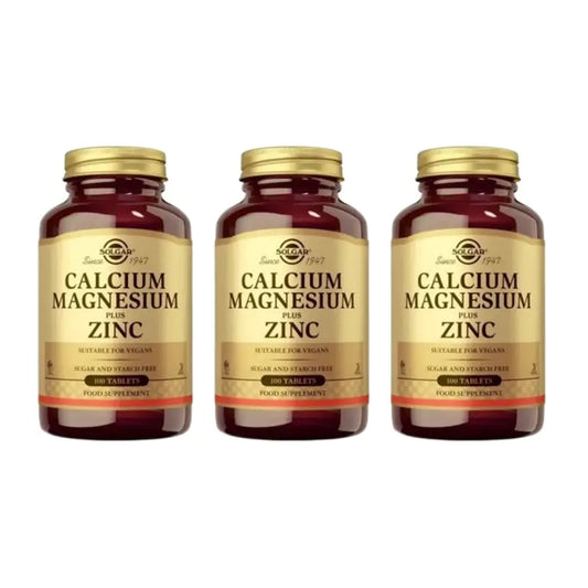 Solgar Calcium/Magnesium + Zinc Pack 3 x 100 vegetarian capsules