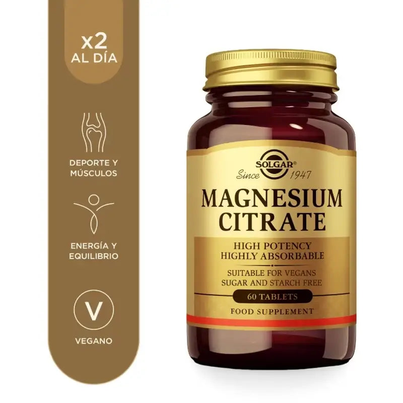 Solgar Magnesium Citrate, 120 Tablets