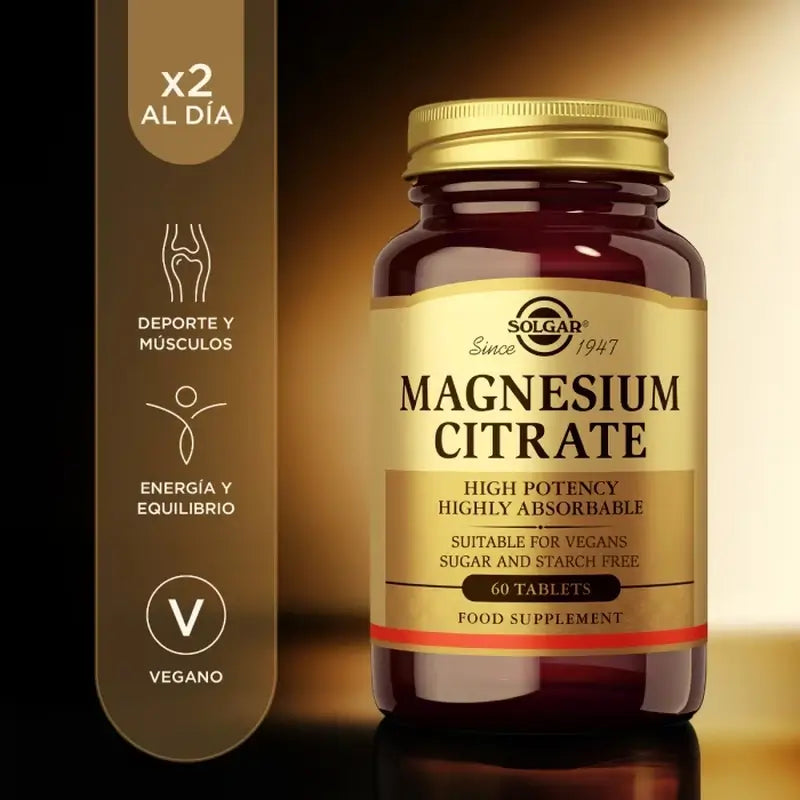 Solgar Magnesium Citrate, 120 Tablets