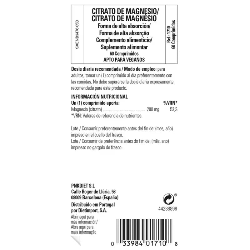 Solgar Magnesium Citrate, 2x120 Tablets