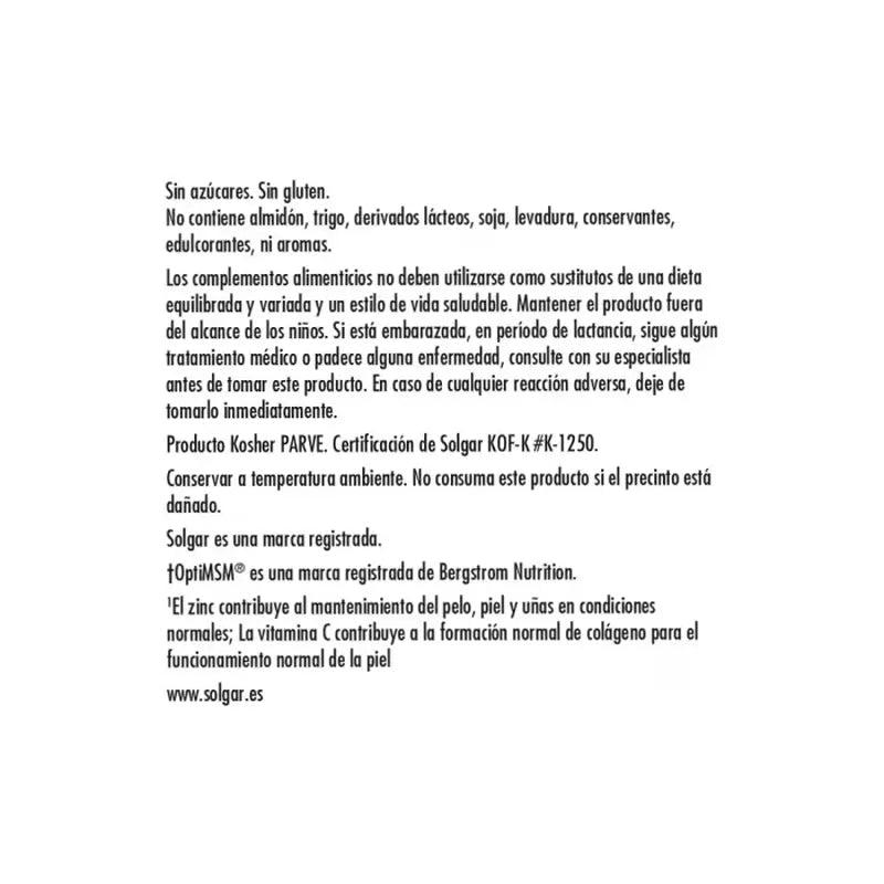 Solgar Hair Skin & Nails, 60 tablets