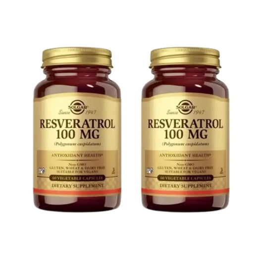 Solgar Resveratrol, 2X60 Vegetable Capsules
