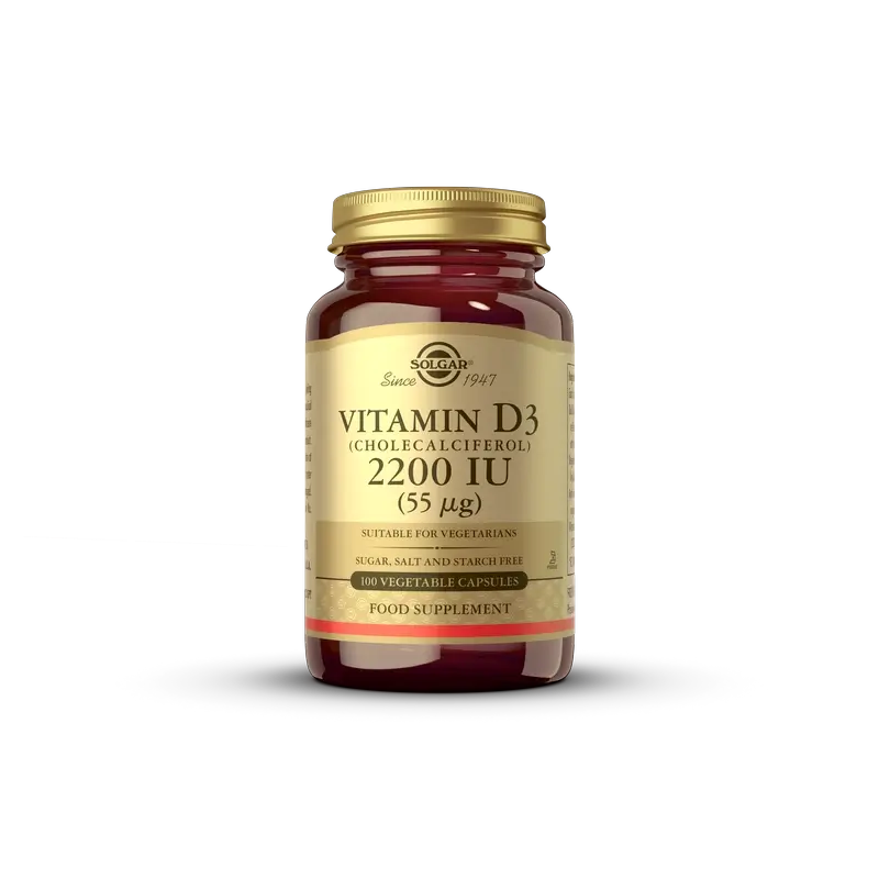 Solgar Vitamin D3 2200 IU, 100 capsules