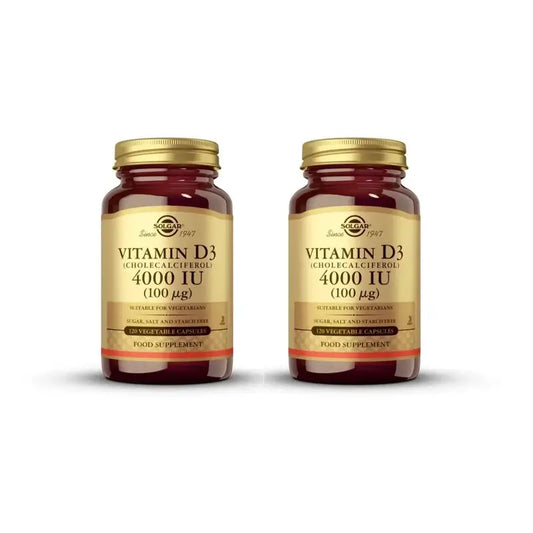 Solgar Vitamin D3 4000 IU, 2X120 Capsules