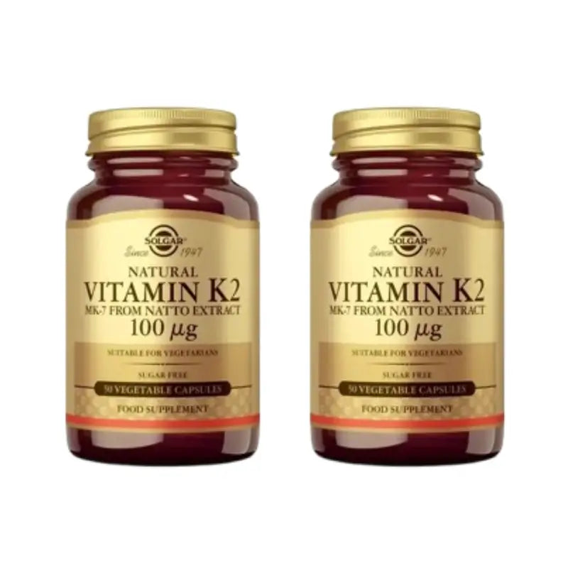 Solgar Vitamin K2 100Mcg, 2X50 Vegetable Capsules
