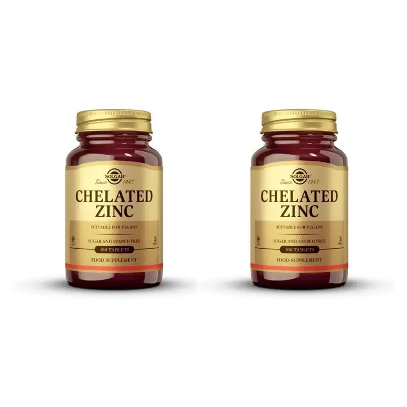 Solgar Zinc Chelated, 2X100 Tablets