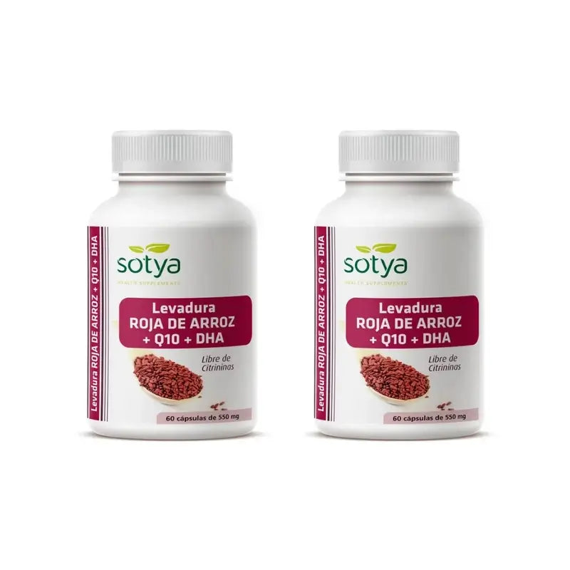 Sotya Red Yeast Rice + Q10 + Dha, 2X60 Capsules