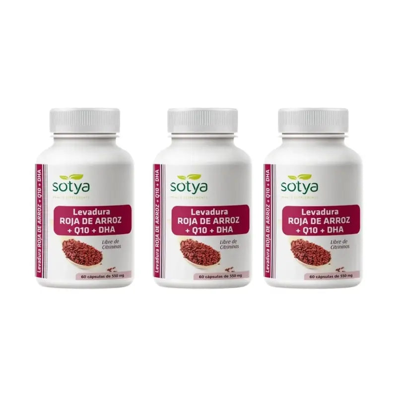 Sotya Red Yeast Rice + Q10 + Dha, 3X60 Capsules