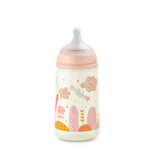Suavinex Baby Bottle 270 Ml Slow Flow, Babies +3 Months. Pink, 1 units