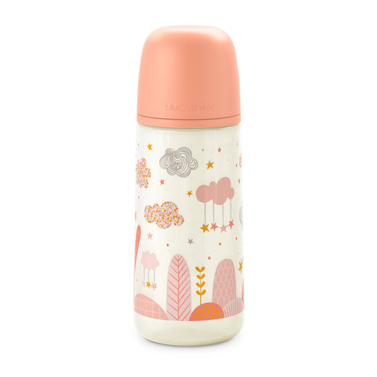 Suavinex Baby Bottle 360 Ml, Dense Flow +6 Months. Dreams Pink, 1 units