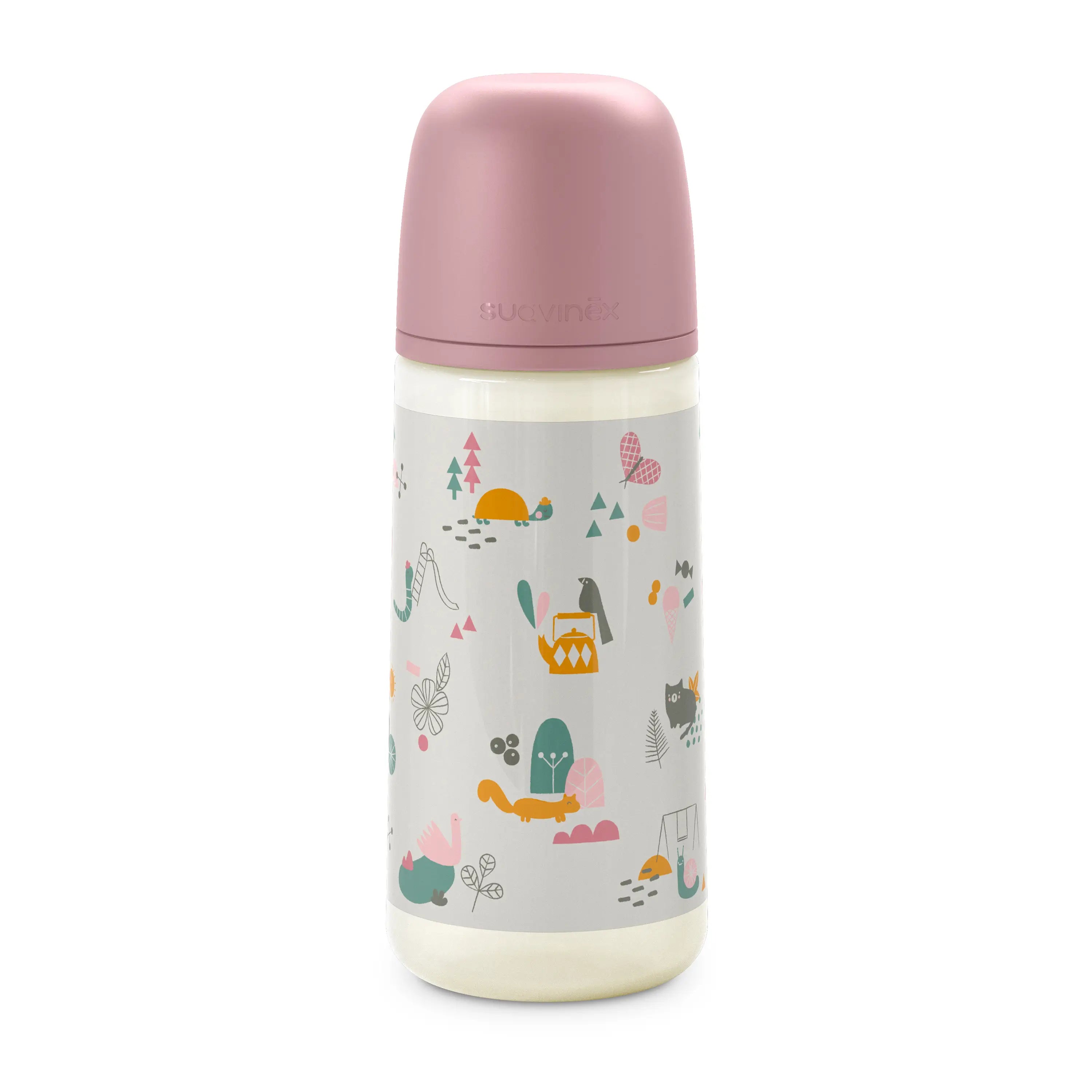 Suavinex Biberón De 360 Ml, Babies +6 Months. Walk Park Pink, 1 units