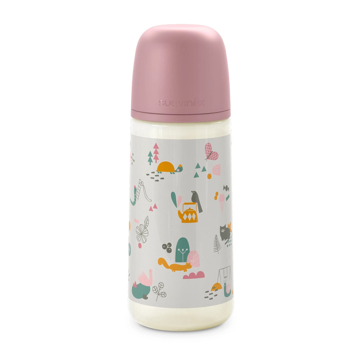 Suavinex Biberón De 360 Ml, Babies +6 Months. Walk Park Pink, 1 units