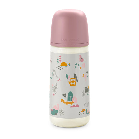 Suavinex Biberón De 360 Ml, Babies +6 Months. Walk Park Pink, 1 units
