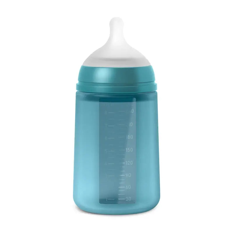 Suavinex Silicone Bottle 240 Ml, Medium Flow (M), +3 Months, Deep Ocean