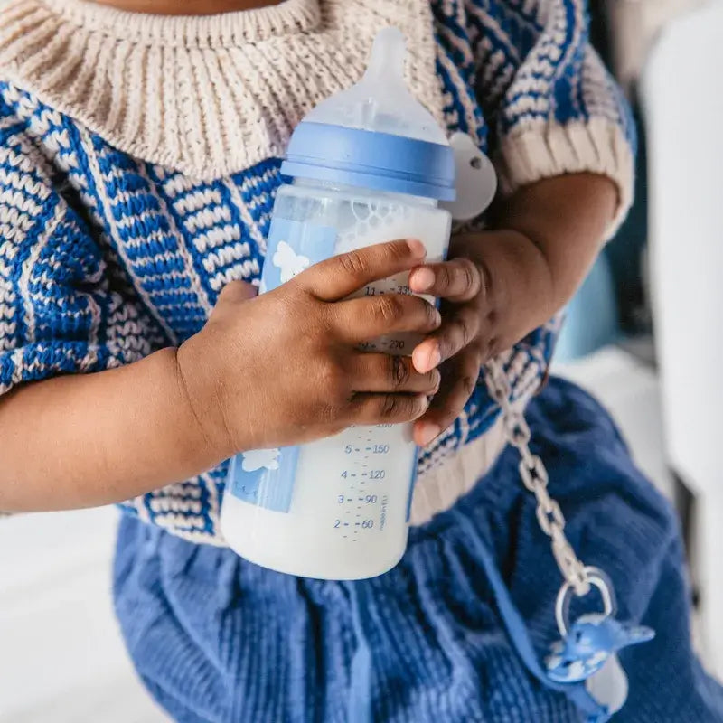 Suavinex Sx Pro Teat Dense Flow Bottle (L) +6 Months Wild&Free Blue, 360 ml