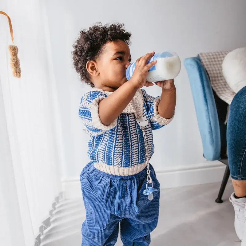 Suavinex Sx Pro Teat Dense Flow Bottle (L) +6 Months Wild&Free Blue, 360 ml