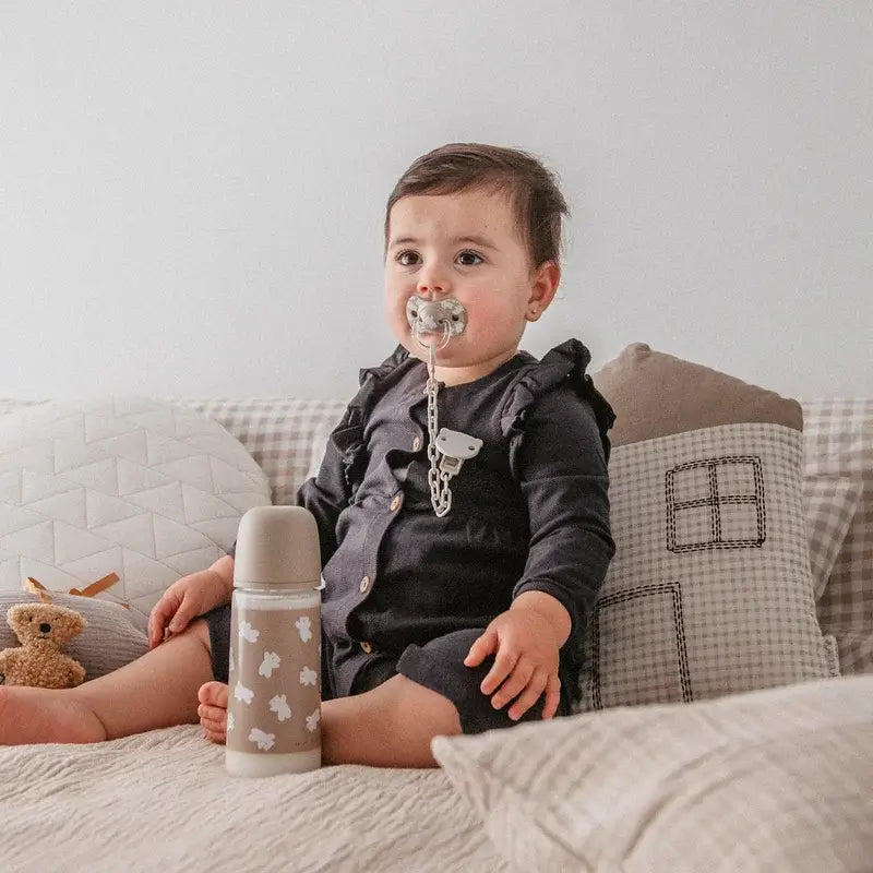 Suavinex Sx Pro Teat Dense Flow Bottle (L) +6 Months Wild&Free Beige, 360 ml