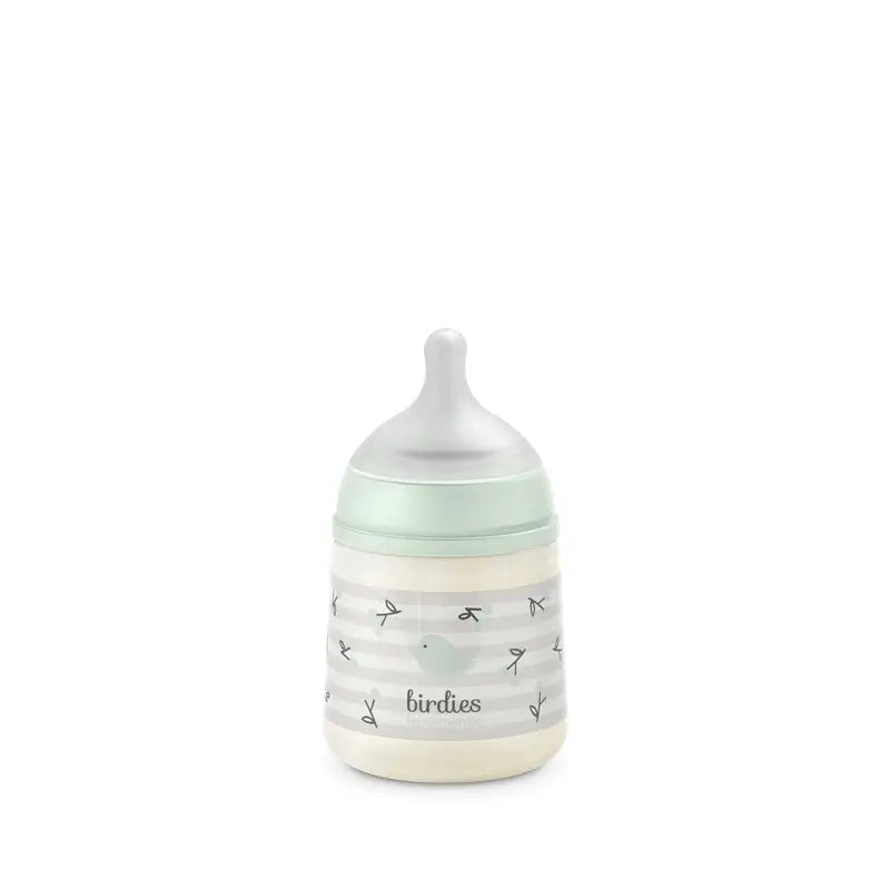 Suavinex Feeding Bottle Teat Sx Pro Slow Flow (S) +0 Months Birdies Green, 150 ml