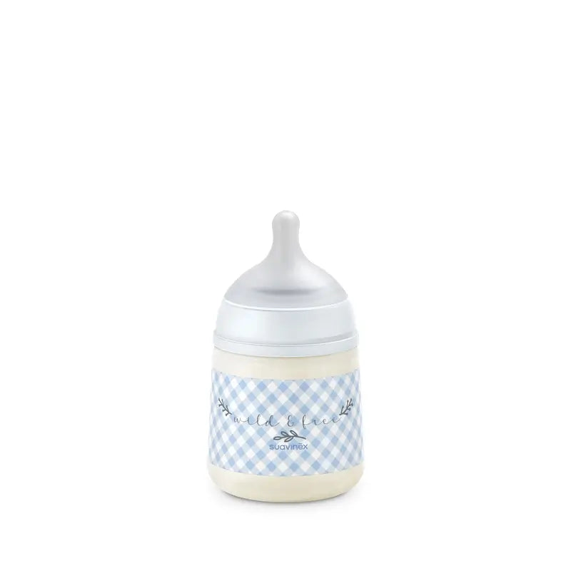 Suavinex Feeding Bottle Teat Sx Pro Slow Flow (S) +0 Months Wild&Free Blue, 150 ml