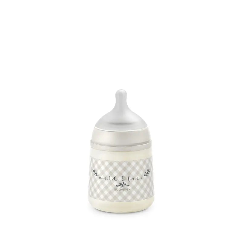 Suavinex Feeding Bottle Teat Sx Pro Slow Flow (S) +0 Months Wild&Free Beige, 150 ml