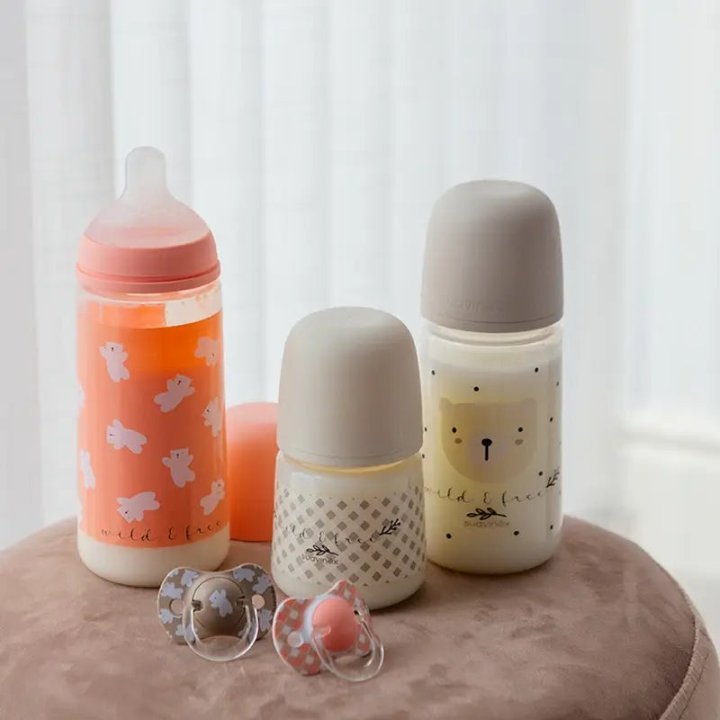 Suavinex Baby Bottle Teat Sx Pro Medium Flow (M) +3 Months Wild&Free Beige, 270 ml