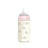 Suavinex Baby Bottle Glass 240 Ml, Medium Flow (M), +3 Months, Pink Poetry