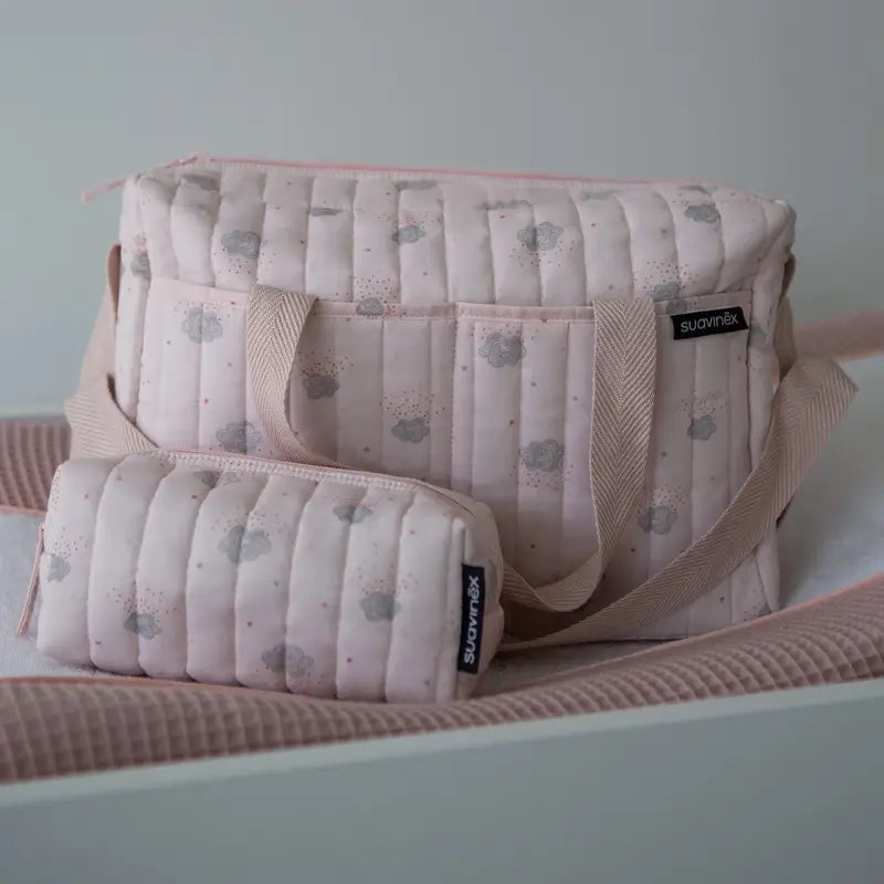 Suavinex Baby Carriage Bag With Cosmetics. Pink