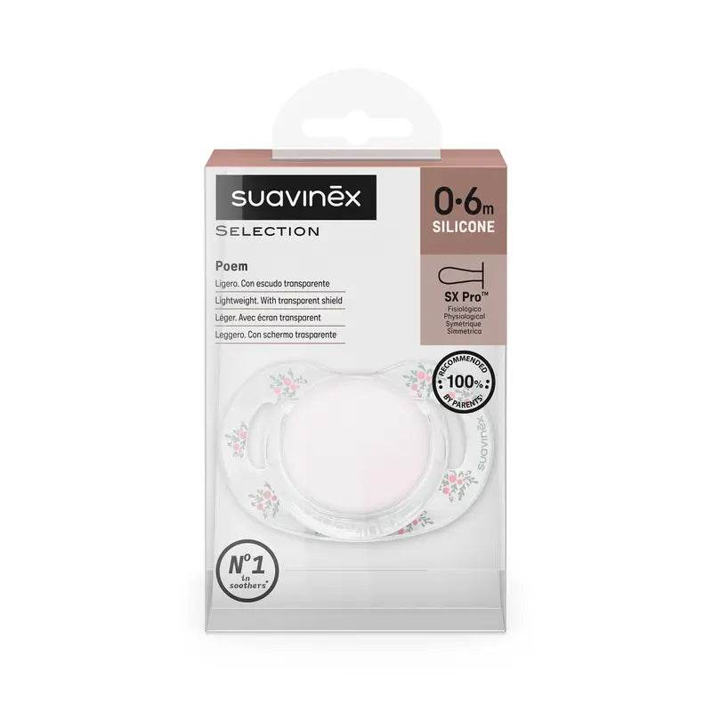 Suavinex Pacifier Sx Pro 0/6 Months, Poetry Pink