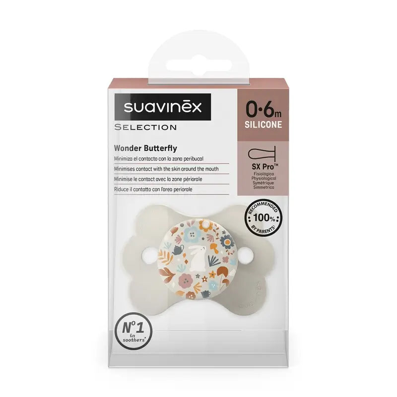 Suavinex Pacifier Sx Pro 0/6 Months, Wonderland Beige