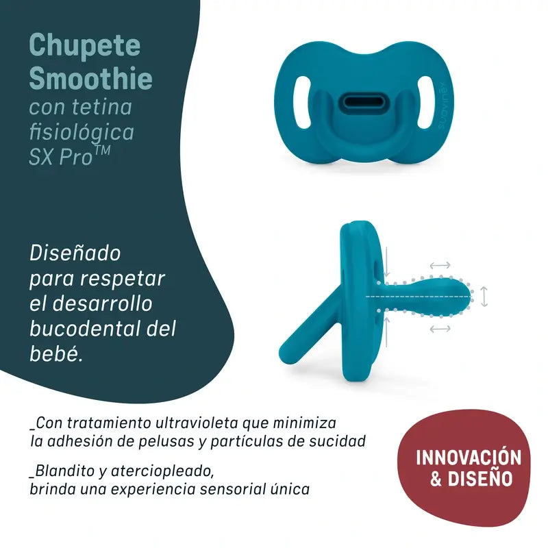 Suavinex Pacifier All Silicone Physiological Sx Pro, 0/6 Months, Chili Pepper