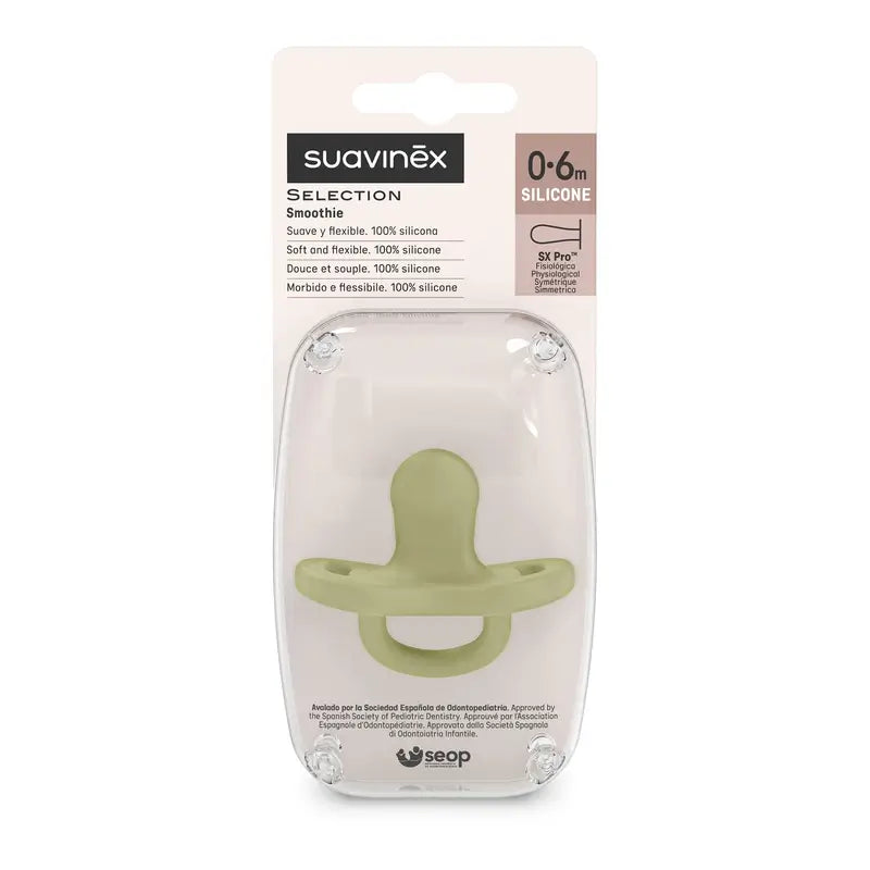 Suavinex Pacifier All Silicone Soother Sx Pro, 0/6 Months, Turtle Green