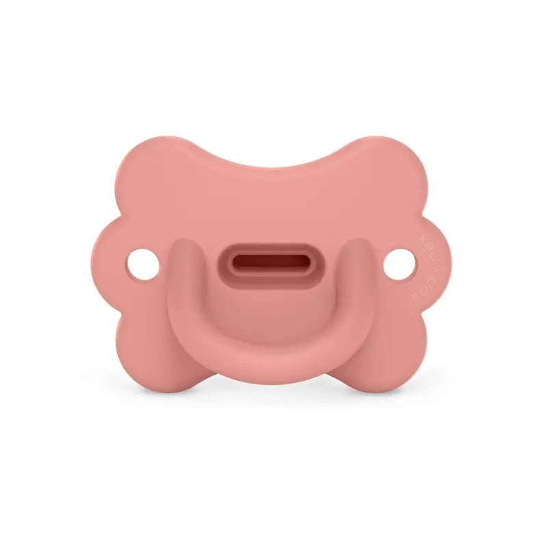 Suavinex Pacifier All Silicone Pacifier Sx Pro, 6/18 Months, Butterfly Peach Pink