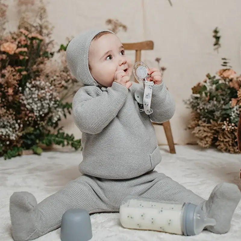 Suavinex Fabric Pacifier +0 Months, Poetry Blue