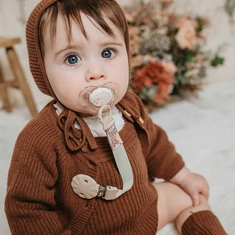 Suavinex Fabric Pacifier +0 Months, Poetry Beige