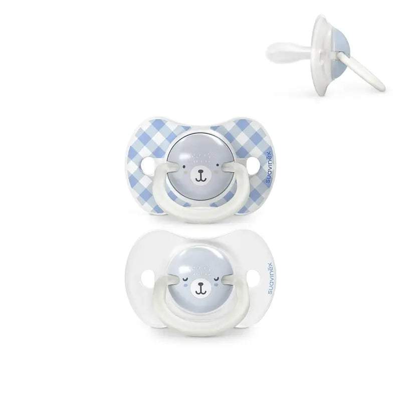 Suavinex Night & Day Night Soothers Sx Pro Teat 0/6 Months Blue, 2 units